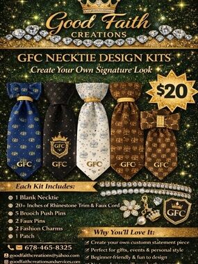 Good Faith Creations Necktie Design Kits - swipe to see kits ($20 each)